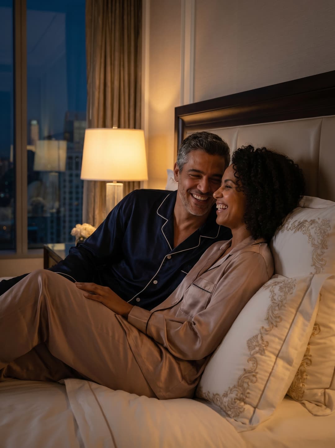 Pareja feliz y confiada